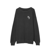 Oversized Charcoal Crewneck | Custom Initials