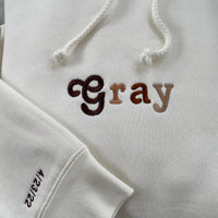 Personalized Neutral Rainbow Hoodie | Bone