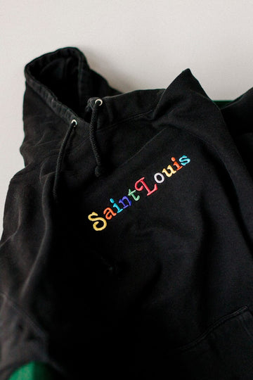 Personalized 90's Rainbow Hoodie | Onyx