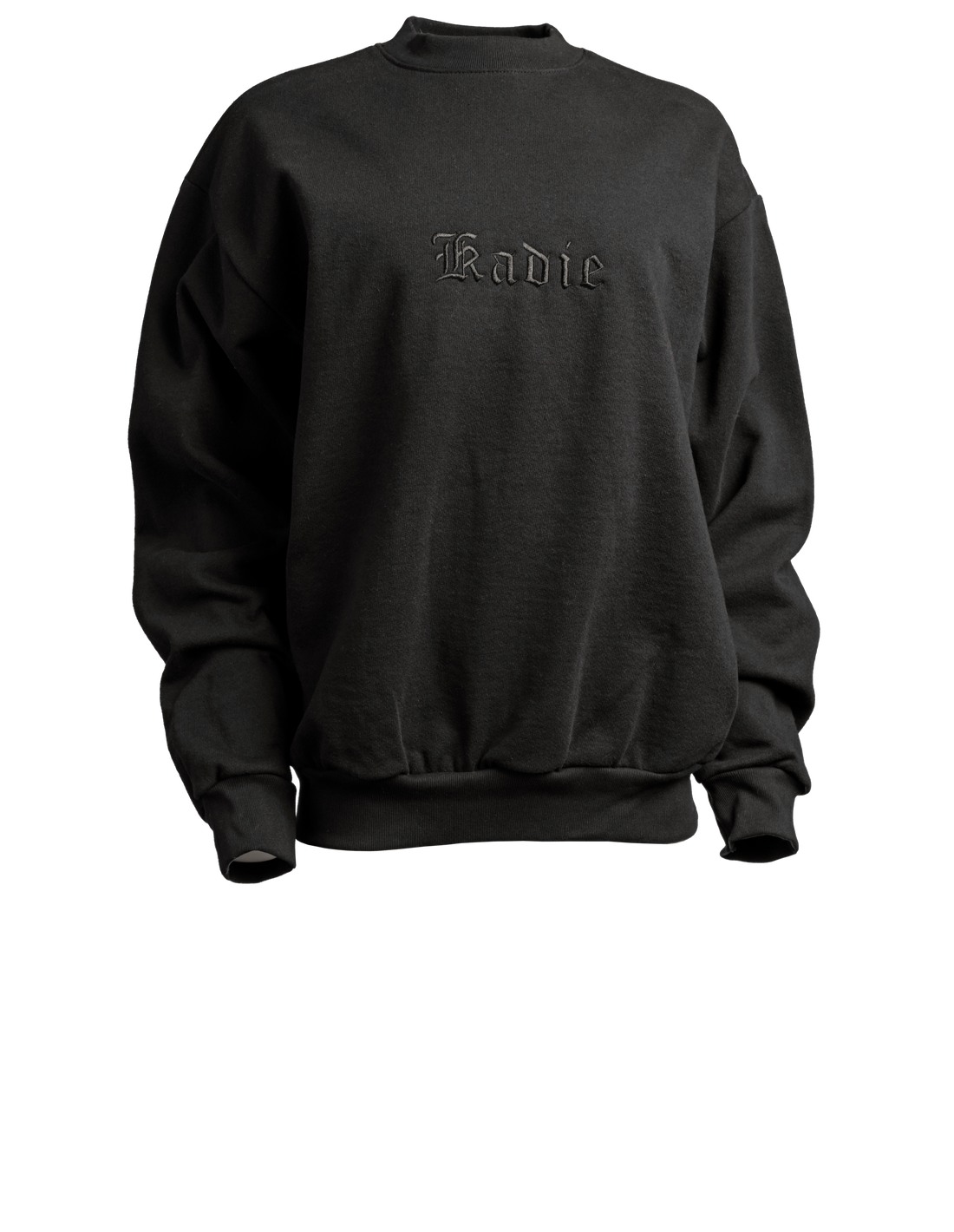 Custom Embroidered Crewneck┃Onyx