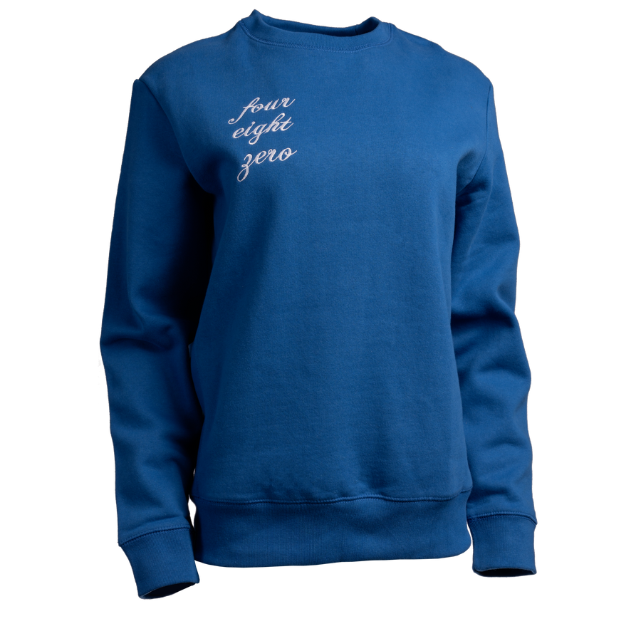 Area Code Unisex Organic Certified™ Cotton Crewneck Sweatshirt | Cobalt Blue