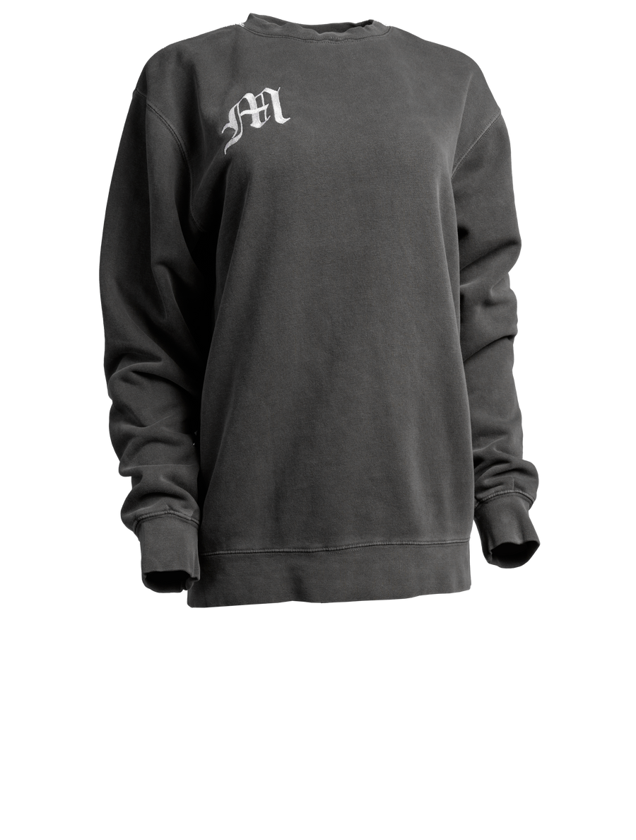 Charcoal Personalized Initial Crewneck | Unisex
